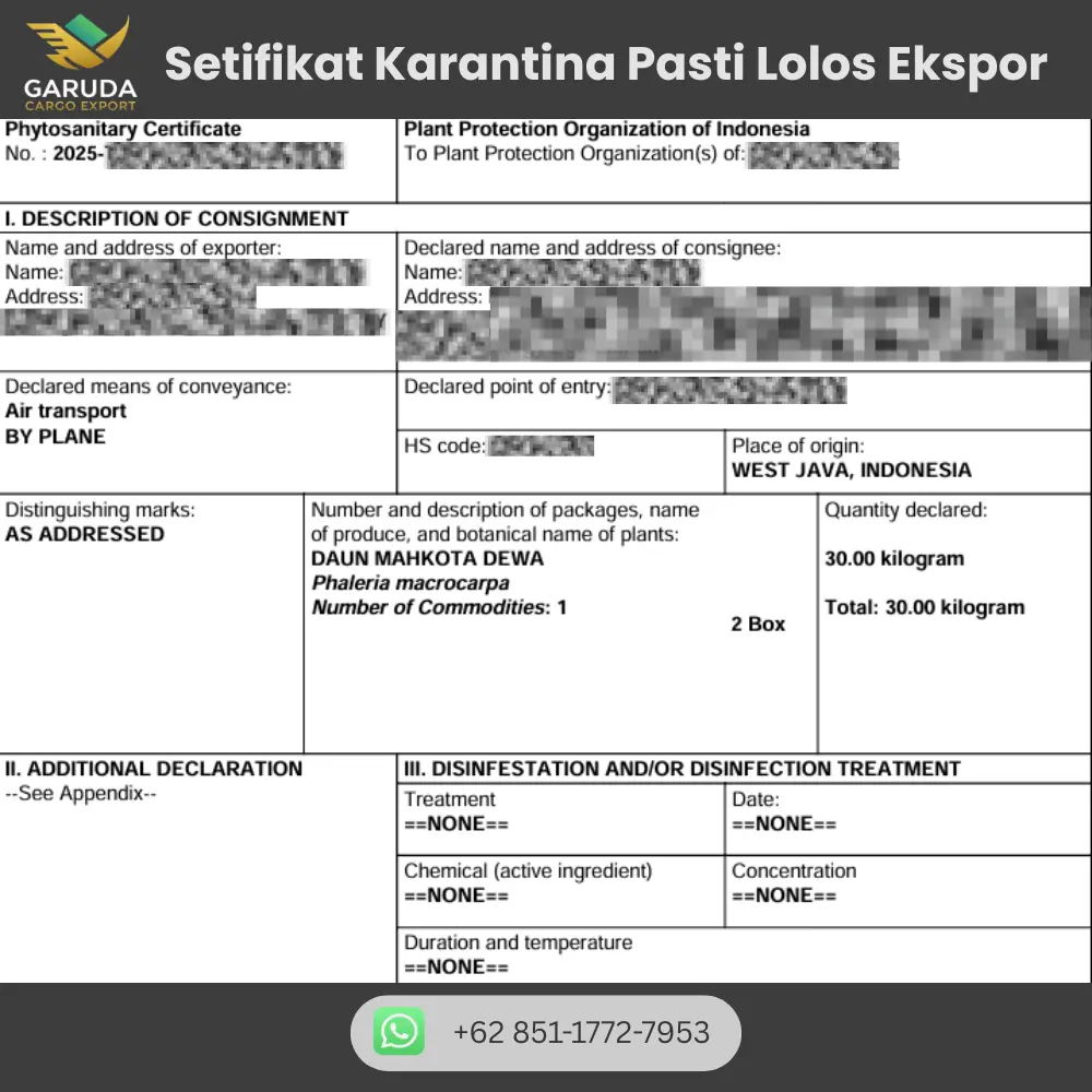 Jasa Pembuatan Setifikat Karantina